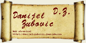 Danijel Zubović vizit kartica